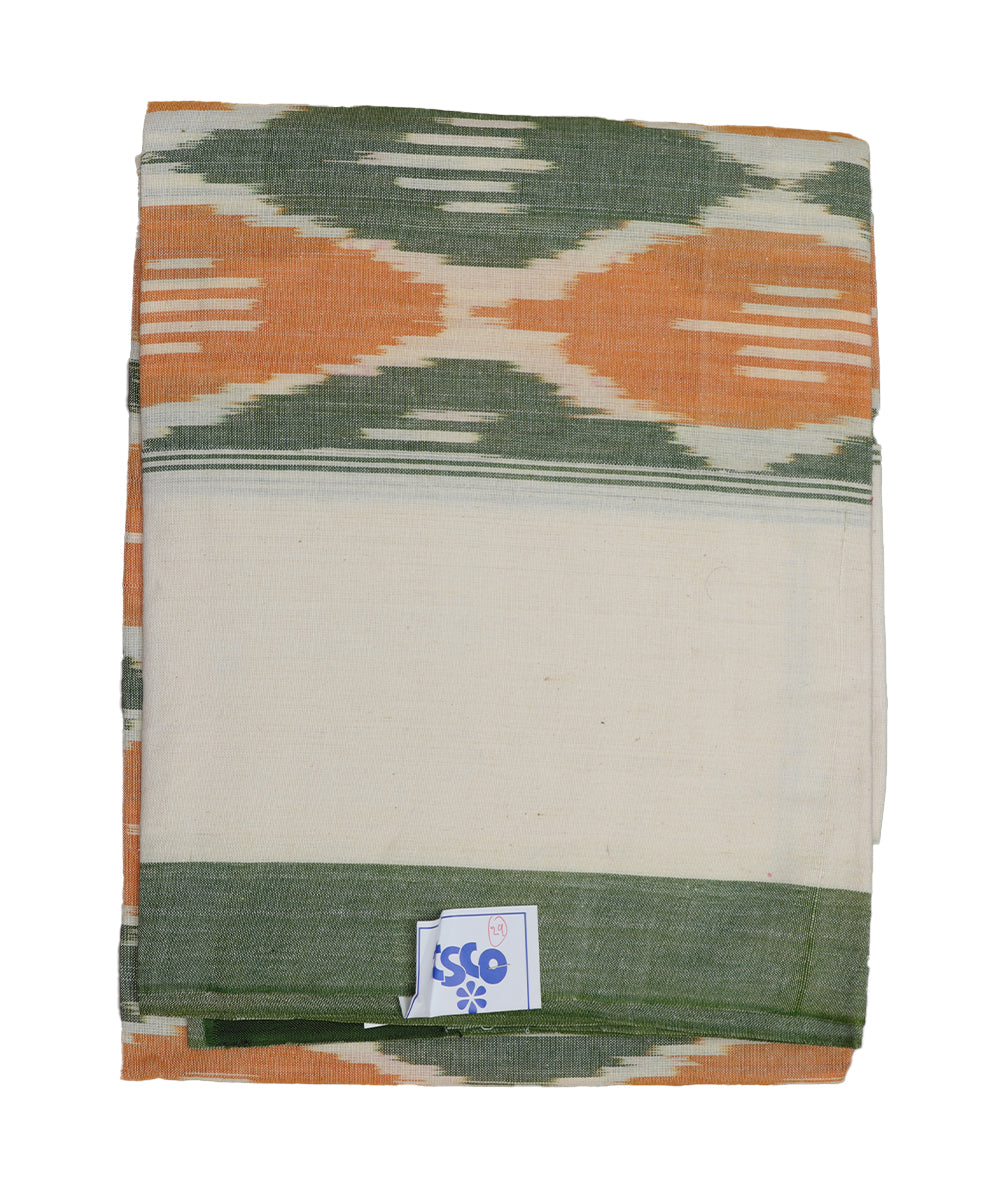 Fern green color handwoven pochampally single cot bedsheet