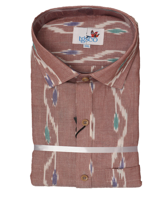 Redwood color handloom pochampally shirt
