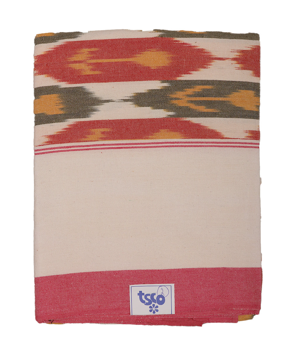 Multi-color handwoven pochampally single cot bedsheet