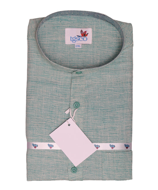 Handloom Men’s Khadi Short Kurta – Half Sleeves