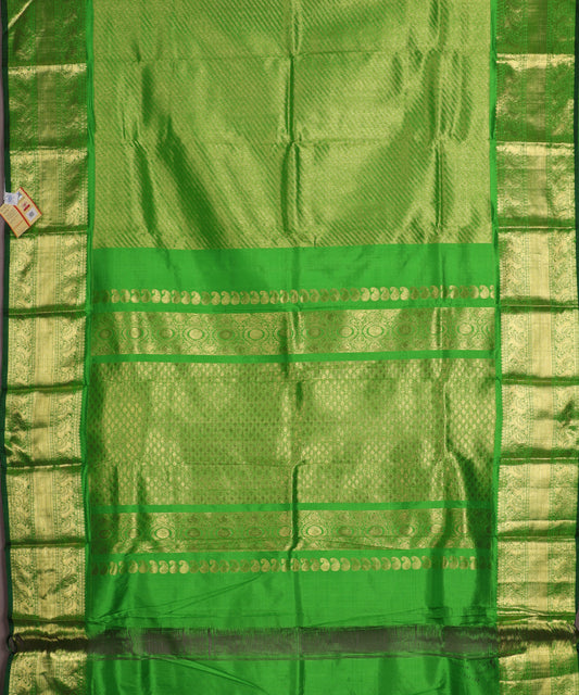 Parrot green color handllom ramappa silk saree