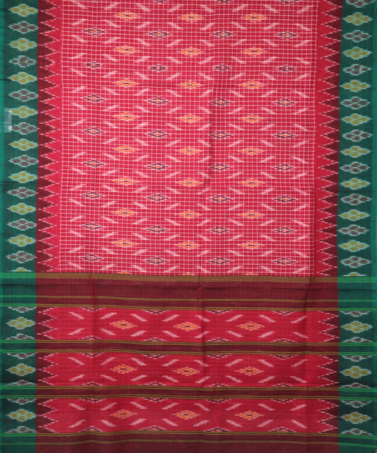 Burgundy red color pochampally mercerised muthyampet cotton saree