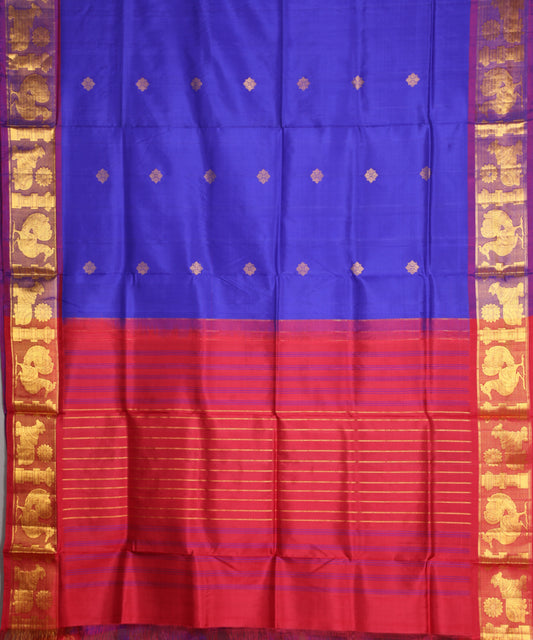 Navy blue handloom ramappa silk saree