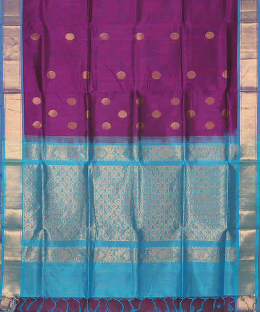 Lollipop violet color handloom madhavaram sico saree