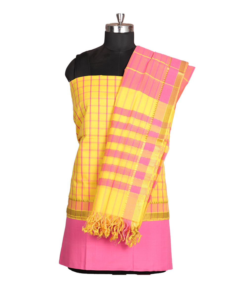 Handloom mangalagiri cotton suit
