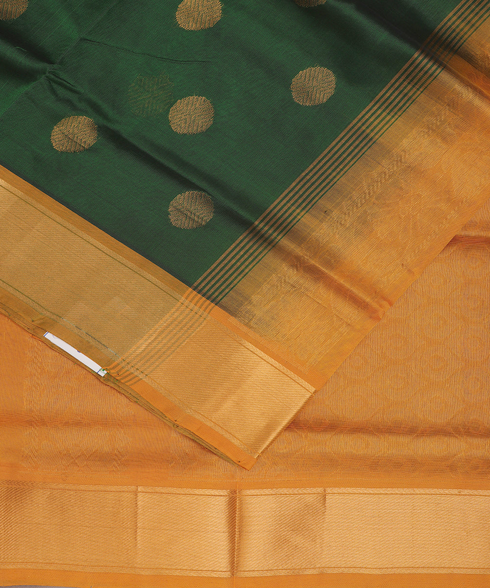 Sacramento green color handloom madhavaram sico saree