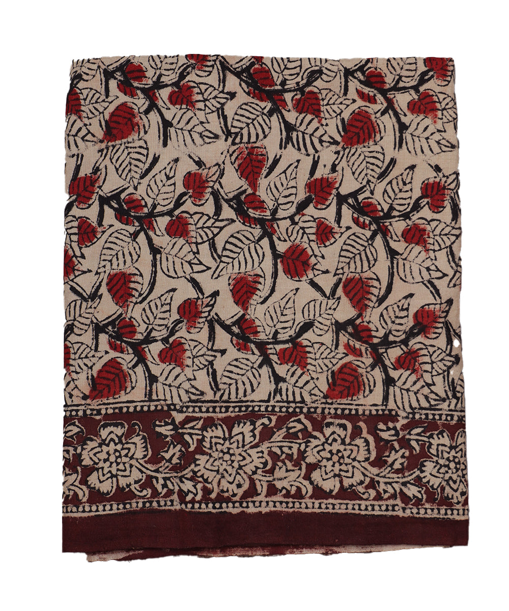 Beige handloom Kalamkari lungies