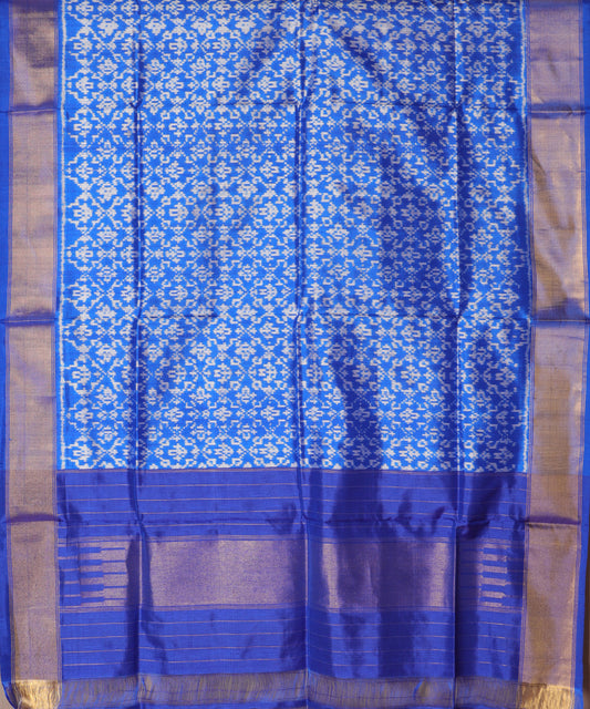Blue color handloom silk dupatta