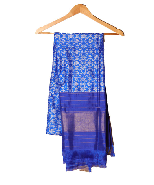 Blue color handloom silk dupatta