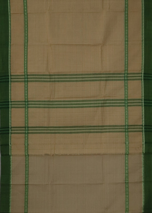 Ecru color handloom narayanpet cotton saree