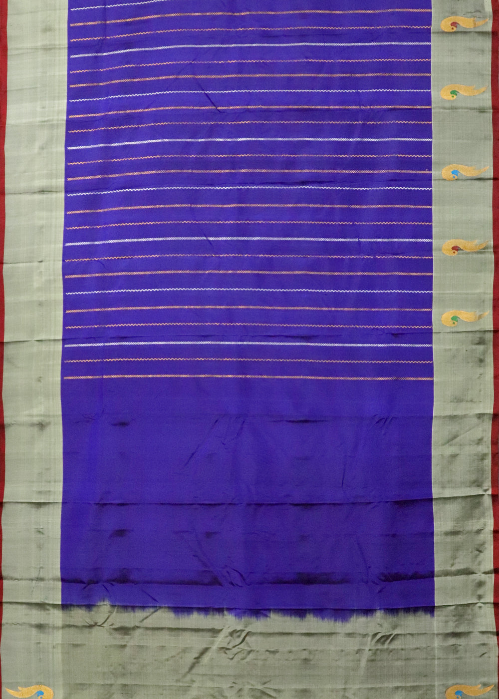 Blue color handloom Gadwal Silk saree