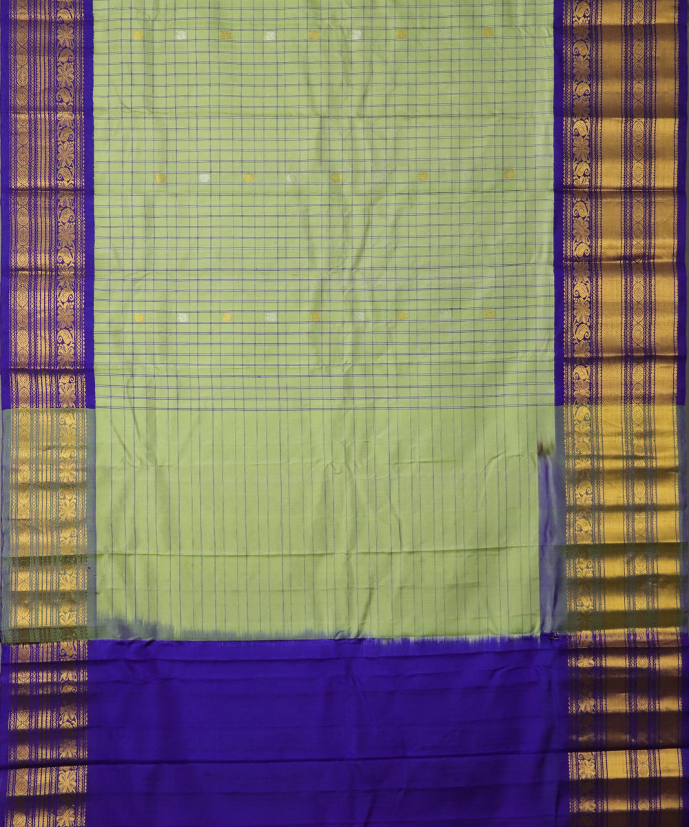 Tea green color handloom Gadwal Silk saree