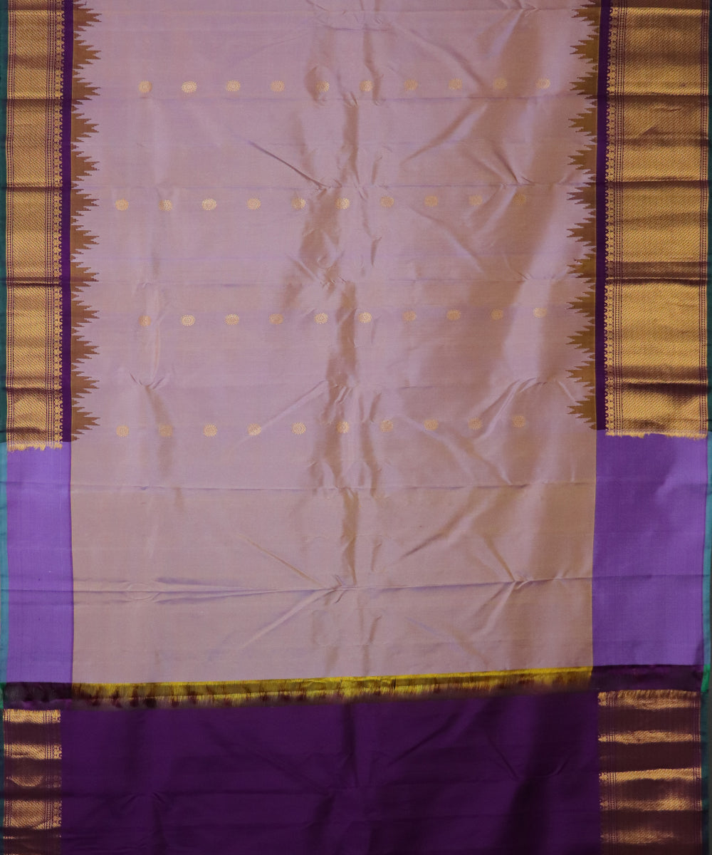 Multi-shade color handloom Gadwal Silk saree