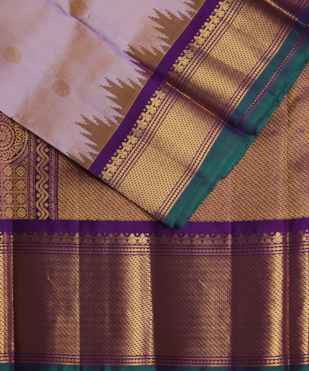 Multi-shade color handloom Gadwal Silk saree