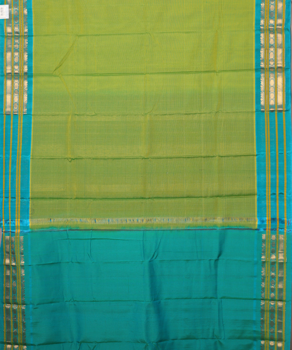 Green shade Handloom Gadwal sico saree