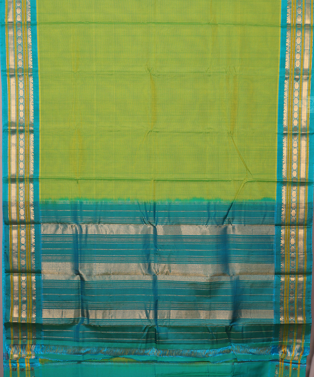 Green shade Handloom Gadwal sico saree