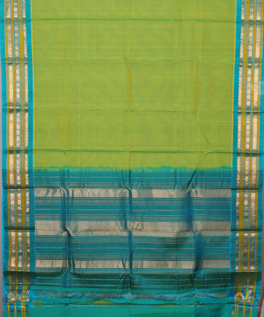 Green shade Handloom Gadwal sico saree