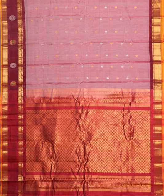 Thulian pink color Handloom Gadwal sico saree
