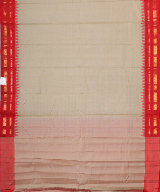 Artichoke color handloom Gadwal cotton saree