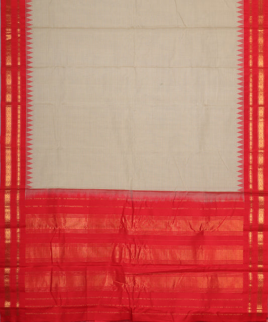 Artichoke color handloom Gadwal cotton saree