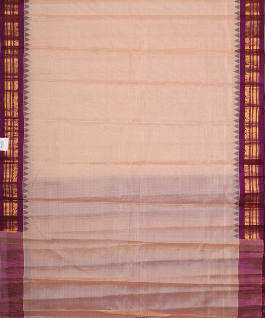Multi-shade handloom Gadwal cotton saree