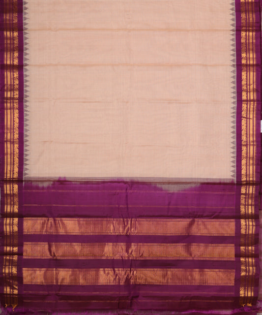 Multi-shade handloom Gadwal cotton saree