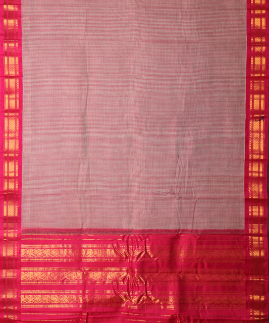 Mulberry violet color handloom Gadwal cotton saree