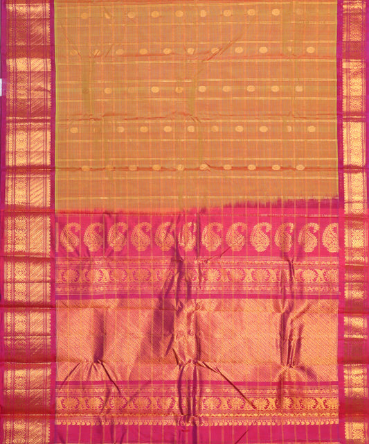 Multi-shade Handloom Gadwal sico saree