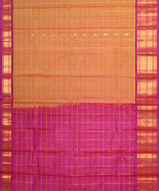 Multi-shade Handloom Gadwal sico saree