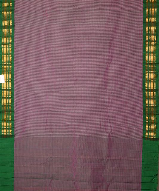 Mauve violet color handloom Gadwal cotton saree