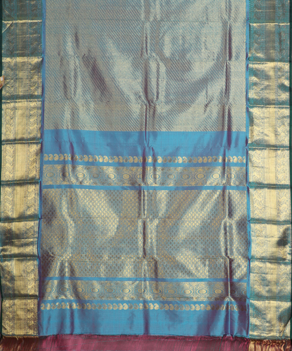 Multi-shade handllom ramappa silk saree