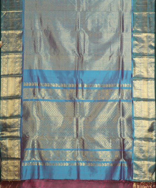 Multi-shade handllom ramappa silk saree