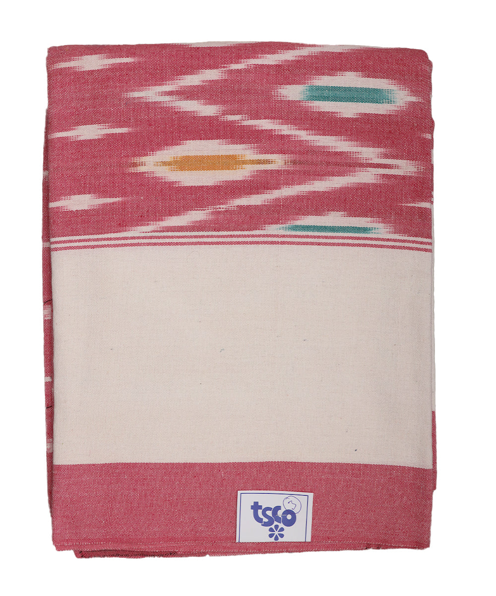 Raspberry color handwoven pochampally single cot bedsheet