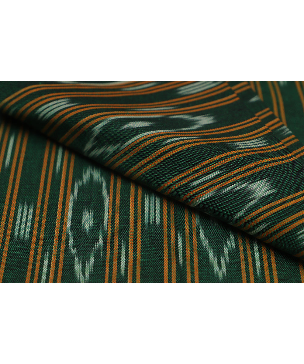 Forest green color handloom pochampally cotton material