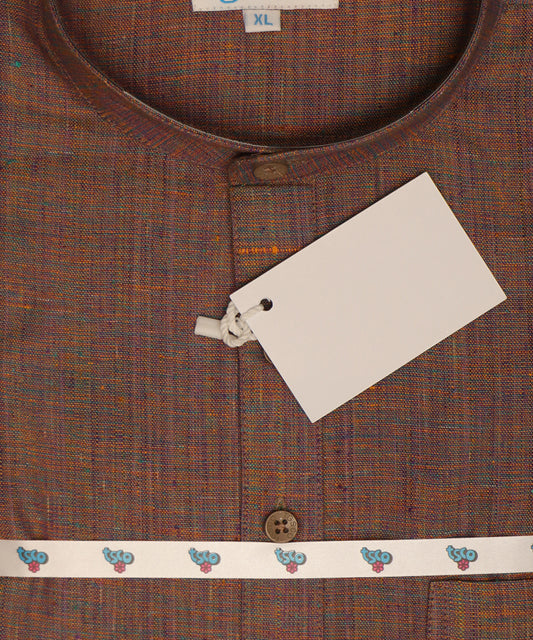 Handloom Men’s Khadi Short Kurta – Half Sleeves