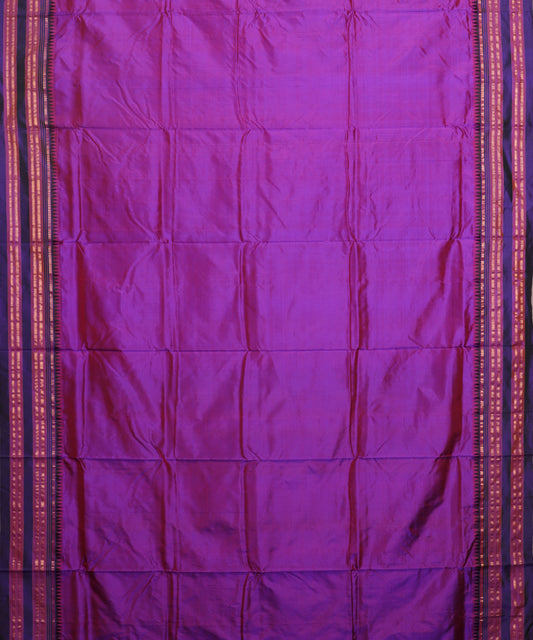 Fuchsia pink color handloom Narayanpet silk saree