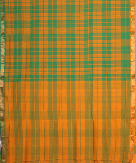 Multi-color with checks handloom mangalagiri cotton saree