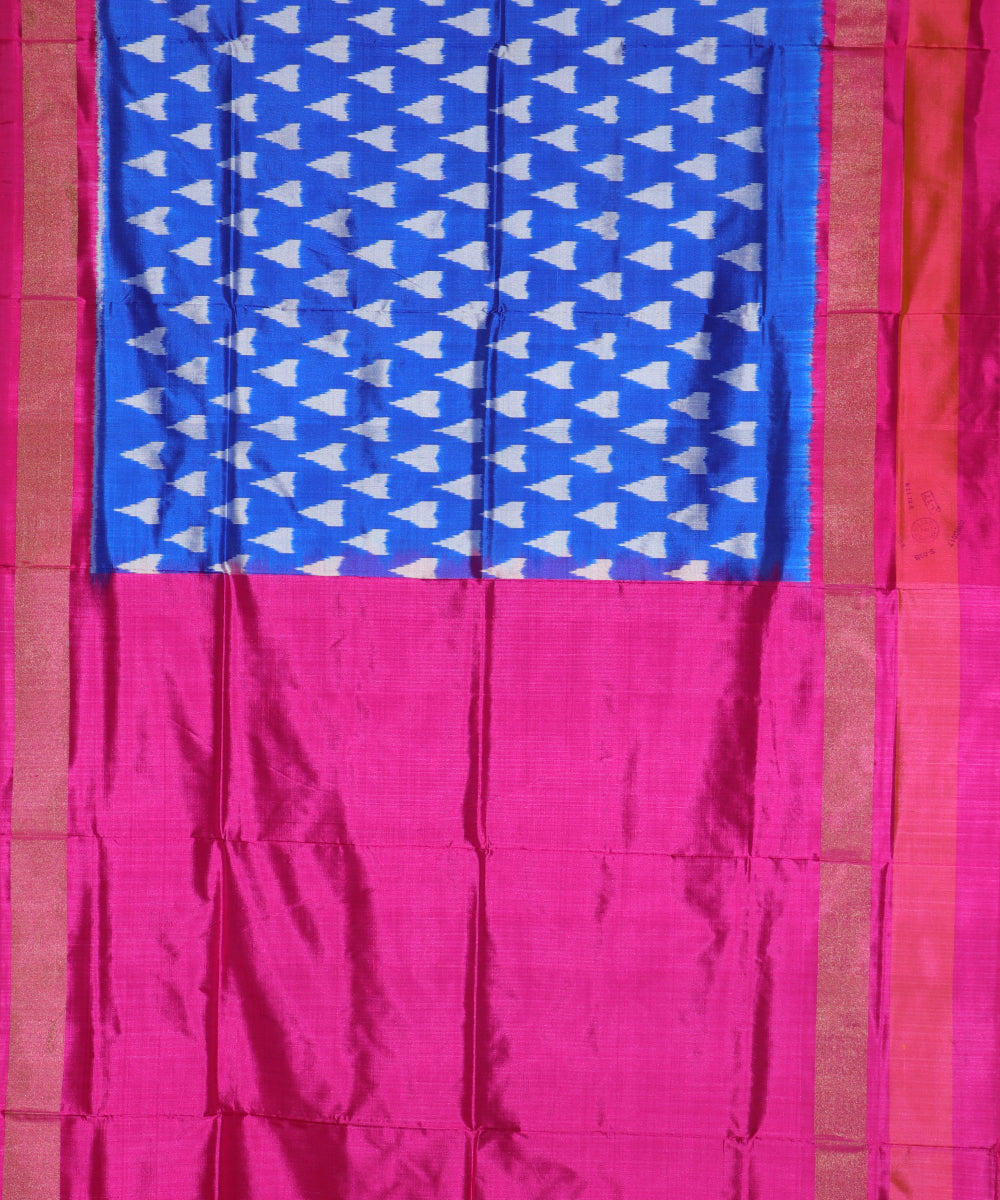 Navy blue color handloom  silk saree