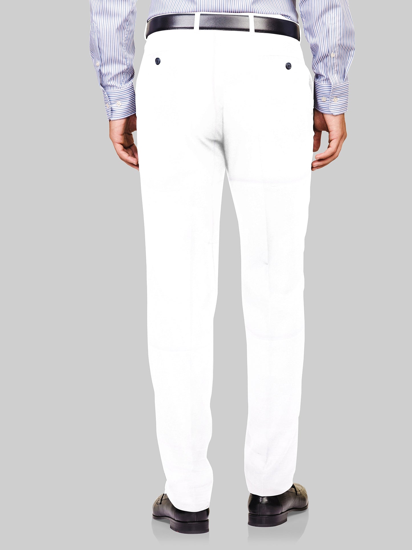 White color handloom mens cotton trouser