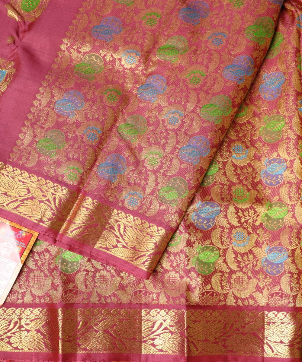 Usa flg red handloom pitambari silk saree