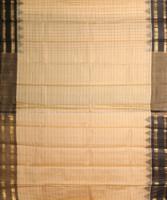 Tortilla brown color Handloom Gadwal sico saree