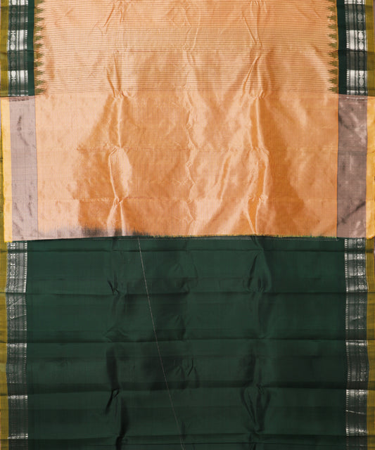 Tawny brown color handloom Gadwal Silk saree