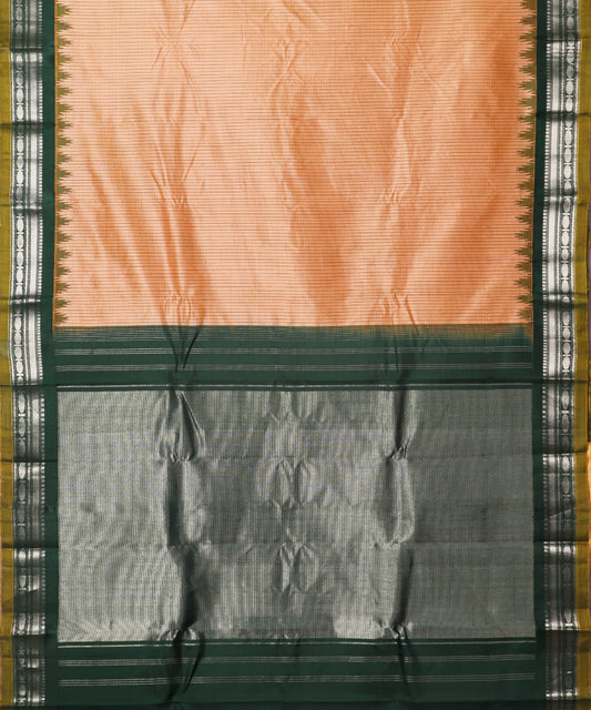 Tawny brown color handloom Gadwal Silk saree