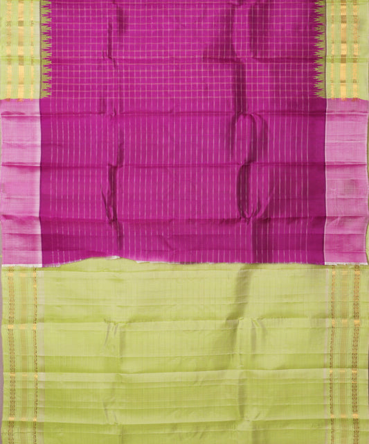 Lollipop violet handloom Gadwal Silk saree