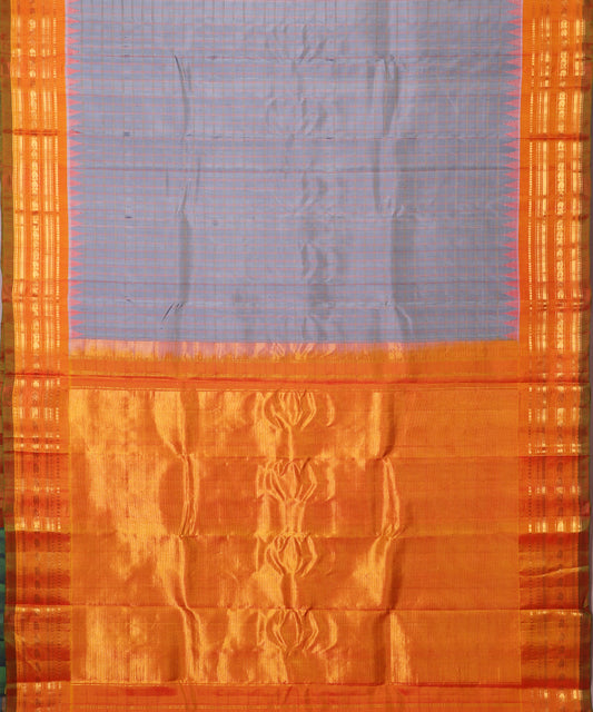 Independence blue color handloom Gadwal Silk saree