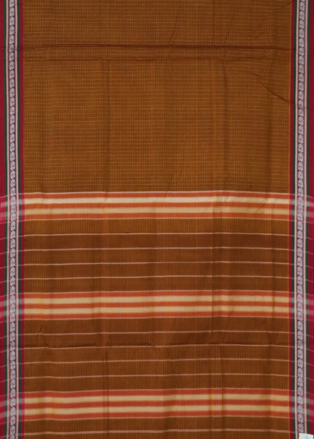 Bread brown color narayanpet 9 yards cotton saree