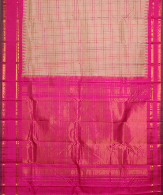 Multi-shade handloom Gadwal Silk saree