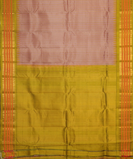 Redwood color handloom Gadwal Silk saree