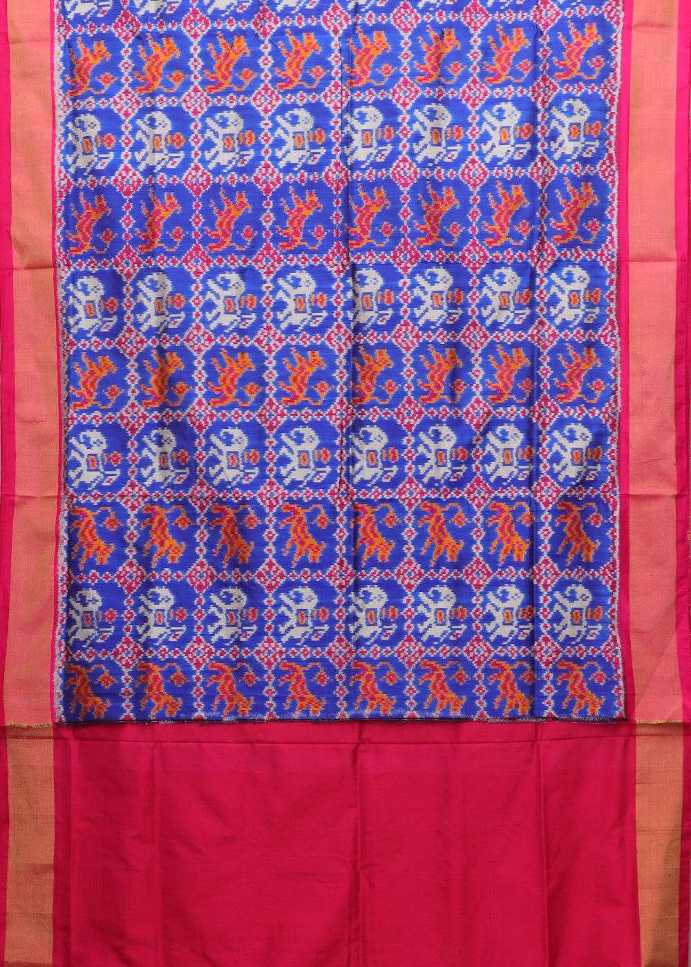 Blue color handloom rajkot silk saree