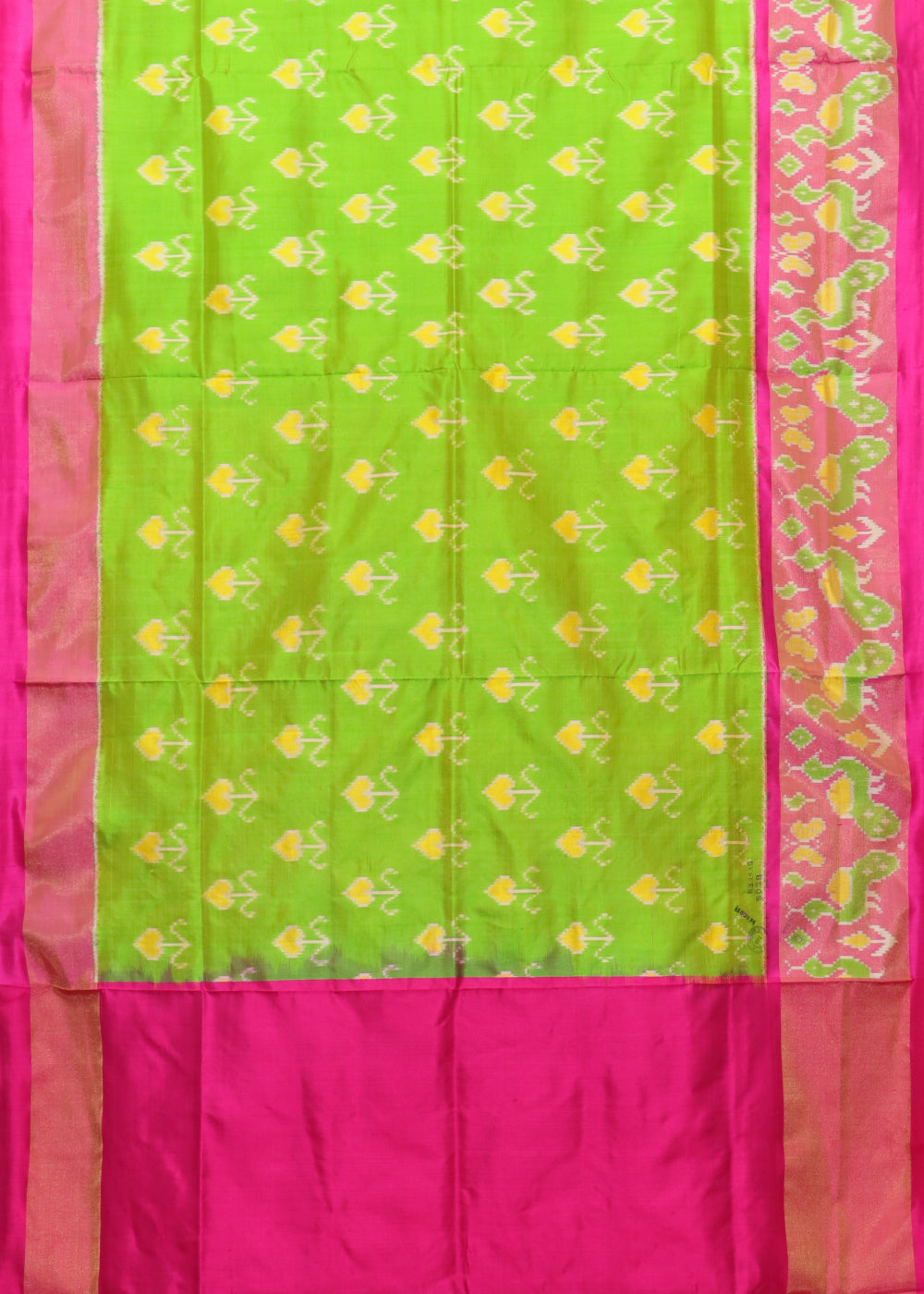 Green color handloom rajkot silk saree